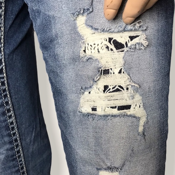 Silver Suki Skinny Ripped Distressed Denim Jeans - Picture 7 of 8
